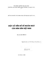 Một số vấn đề về ngôn ngữ của Hán văn Việt Nam