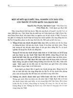 Một số kết quả điều tra, nghiên cứu bảo tồn cây thuốc ở Vườn Quốc gia Bạch Mã