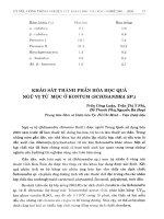 Khảo sát thành phần hóa học quả Ngũ vị tử mọc ở Kon Tum (Schisandra SP