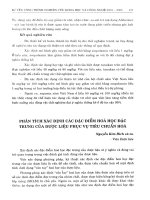 Phân tích xác định các đặc điểm hóa học đặc trưng của dược liệu phục vụ tiêu chuẩn hóa