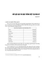 Nỗ lực dạy và học tiếng Việt tại Hoa Kỳ