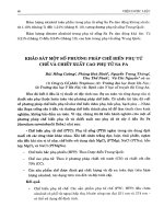 Khảo sát một số phương pháp chế biến phụ tử chế và chiết xuất cao phụ tử Sa Pa