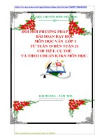 ĐỔI MỚI PHƯƠNG PHÁP DẠY HỌC  BÀI SOẠN DẠY HỌC    MÔN HỌC VẦN  LỚP 1  TỪ TUẦN 19 ĐẾN TUẦN 21 CHI TIẾT, CỤ THỂ VÀ THEO CHUẨN KTKN MÔN HỌC.