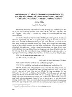 Một số nhận xét về ngữ cảnh liên quan đến các từ, các yếu tố chỉ màu sắc