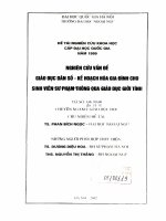 Nghiên cứu vấn đề giáo dục dân số - kế hoạch hoá gia đình cho sinh viên sư phạm thông qua giáo dục giới tính