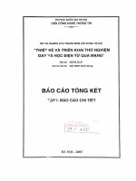 Thiết kế và triển khai thử nghiệm dạy và học điện tử qua mạng