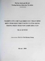 Nghiên cứu chế tạo điện cực than mềm biến tính oxit thủy ngân và ứng dụng trong phân tích von-ampe hòa tan.PDF