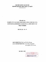 Nghiên cứu tác dụng giảm hàm lượng lipid máu của mướp đắng (mormodica charntia L.) trên động vật thực nghiệm