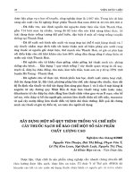 Xây dựng một số quy trình trồng và chế biến cây thuốc sạch để bào chế một số sản phảm chất lượng cao