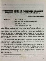 ốn mươi năm nghiên cứu và đào tạo Đại học lưu trữ ở Việt Nam - thành tựu và những vấn đề đặt ra