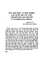 Mấy khó khăn và kinh nghiệm giải quyết khi sản xuất viên nén bằng máy dập viên ở xí nghiệp dược phẩm II