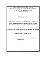 Động lực và kết quả học tập  Nghiên cứu phỏng vấn nhóm học sinh trường THPT chuyên Lam Sơn tham dự Kỳ thi Học sinh giỏi quốc gia môn tiếng Anh