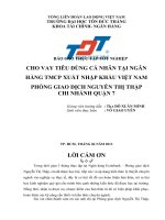 Cho vay tiêu dùng cá nhân tại ngân hàng TMCP xuất nhập khẩu Việt Nam phòng giao dịch Nguyễn Thị Thập chi nhánh Quận 7