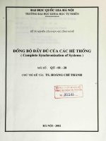 Đồng bộ đầy đủ của các hệ thống