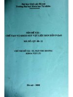 Chế tạo và khảo sát vật liệu bán dẫn P-ZnO