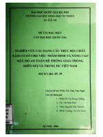 Nghiên cứu các dạng cấu trúc địa chất làm cơ sở cho việc thẩm định và nâng cao mức độ an toàn hệ thống giao thông miền núi và trung du Việt Nam