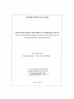 Nhận dạng tiếng Việt trên các thiết bị cầm tay (Báo cáo tổng hợp đề tài nghiên cứu khoa học cấp Đại học Quốc gia do Trường Đại học Công nghệ quản lý