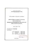 Phương trình vi sai phân và ứng dụng trong hệ sinh thái