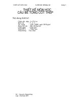 Thiết kế dầm cầu bê tông cốt thép nhịp giản đơnvới chiều dài toàn dầm L = 22,6m,khổ cầu B =14m, tải trọng H30,XB80