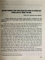 Đổi mới phương pháp biên soạn bài giảng và giảng dạy thông qua kỹ thuật tin học