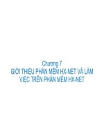 GIỚI THIỆU PHẦN mêm HX NET và làm VIỆC TRÊN PHẦN mềm HX NET