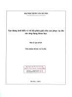 Tạo dựng ảnh hiển vi với tốc độ phân giải siêu cao phục vụ cho các ứng dụng khoa học