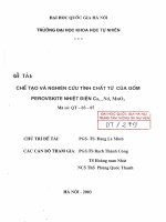 Chế tạo và nghiên cứu tính chất từ của gốm Perovskite nhiệt điện Ca1-xNdx MnO3