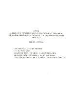 Nghiên cứu tổng hợp một số chất có hoạt tính kích thích sinh trưởng cây trồng từ các nguồn nguyên liệu thực vật