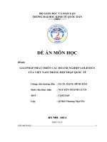 Giải pháp phát triển các doanh nghiệp logistics của Việt Nam trong hội nhập quốc tế
