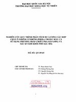 Nghiên cứu quy trình phân tích dư lượng các hợp chất ô nhiễm cơ brôm (PBDEs) trong mẫu cá sử dụng phương pháp chiết pha rắn (SPE) và sắc ký khí khối phổ (GC-MS