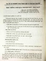 Học tiếng Anh qua thành ngữ- tục ngữ