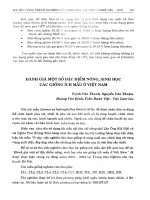 Đánh giá một số đặc điểm nông, sinh học các giống ích mẫu ở Việt Nam