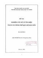 Nghiên cứu xử lý tín hiệu tách các đỉnh phổ quá độ bán dẫn