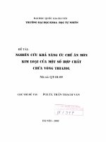 Nghiên cứu khả năng ức chế ăn mòn kim loại của một số hợp chất chứa vòng Thiazol