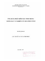 Ứng dụng phần mềm máy tính trong giảng dạy và nghiên cứu hóa phân tích