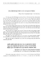 Diễn biến mật độ sâu ăn lá Brithys Crini hại cây trinh nữ hoàng cung và so sánh hiệu lực của một số loại thuốc phòng trừ