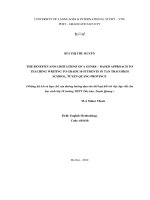 Những lợi ích và hạn chế của đường hướng dựa vào thể loại đối với việc dạy viết cho học sinh lớp 10 trường THPT Tân trào, Tuyên Quang