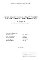 Nghiên cứu chế tạo màng TiO2 và ứng dụng vào việc xử lý chất màu khó phân hủy