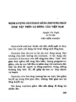 Định lượng oxytoxin bằng phương pháp sinh vật trên gà đông cảo Việt Nam