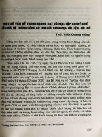 Một số vấn đề trong giảng dạy và học tập chuyên đề tổ chức hệ thống công cụ tra cứu khoa học tài liệu lưu trữ