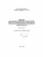 Đánh giá sinh học các vùng đất trống đồi trọc thông qua đất và thảm thực vật theo các cấp độ sử dụng đất ở vùng đồi núi phía bắc Việt Nam