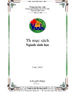 Thư mục sách ngành: Sinh học