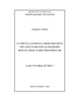 Luận văn thạc sĩ Thú Y Vai trò của Salmonella trong hội chứng tiêu chảy ở chó nuôi tại thành phố Buôn Ma Thuột và biện pháp phòng trị