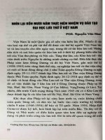 Nhìn lại bốn mươi năm thực hiện nhiệm vụ đào tạo Đại học lưu trữ ở Việt Nam