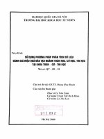 Sử dụng phương pháp phân tích dữ liệu đánh giá hiệu quả đào tạo ngành toán học, cơ học, tin học tại Khoa Toán - Cơ - Tin học