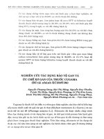 Nghiên cứu tác dụng bảo vệ gan và ức chế xơ gan của thuốc Cugama