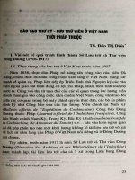 Đào tạo thư ký - lưu trữ viên ở Việt Nam thời Pháp thuộc