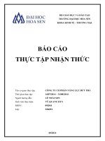 BÁO CÁO THỰC TẬP NHẬN THỨC TẠI CÔNG TY CỔ PHẦN NĂNG LỰC BỨT PHÁ