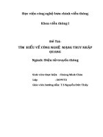 TÌM HIỂU VỀ CÔNG NGHỆ MẠNG TRUY NHẬP QUANG