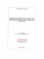 Nghiên cứu các phương pháp và thuật toán xác định hướng sóng đến, sử dụng dàn anten có cấu trúc đặc biệt, ứng dụng cho hệ anten thông minh tt